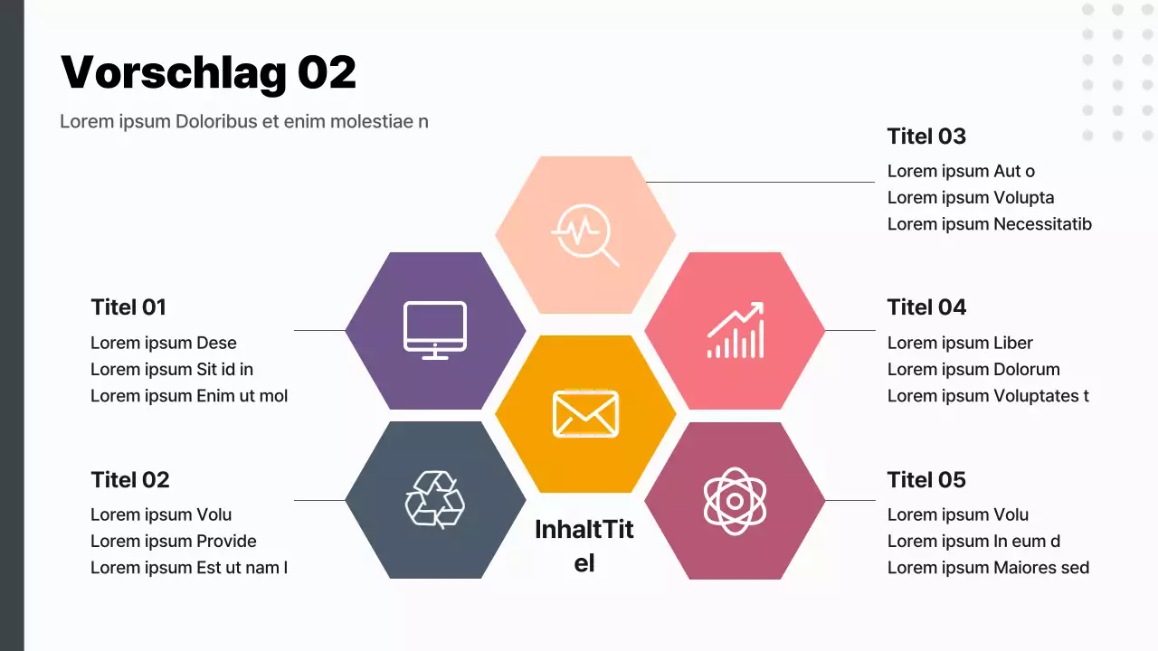 Ein moderner Ideenprozessbrief in Lila