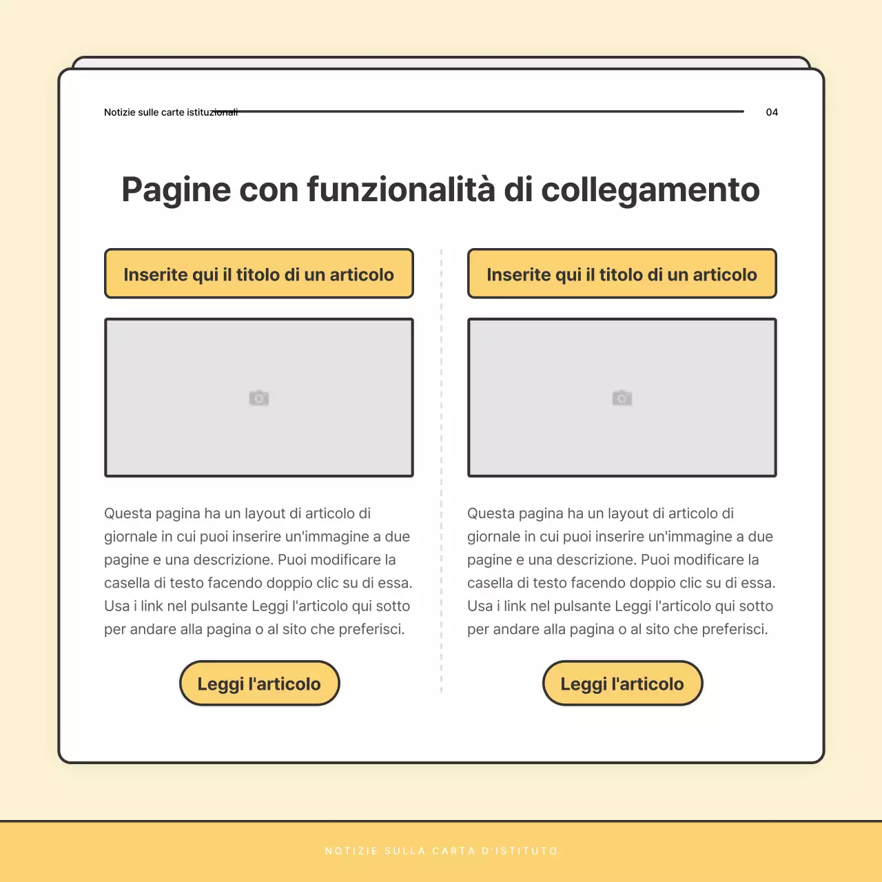 Un bollettino di base giallo e bianco dell'ufficio di assistenza sociale