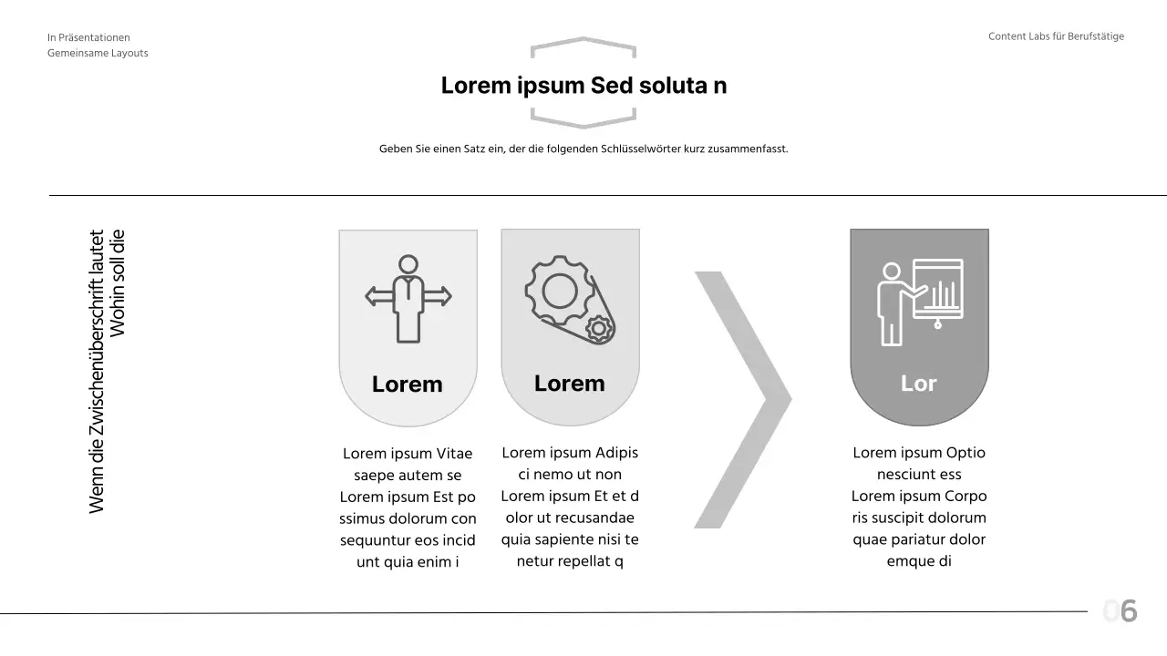 Schwarz-weiß, modernes Layout Bericht