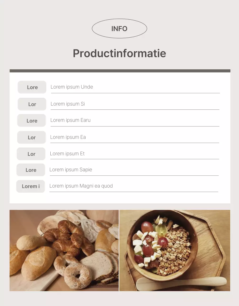 Een eenvoudig product in beige en bruin promoten