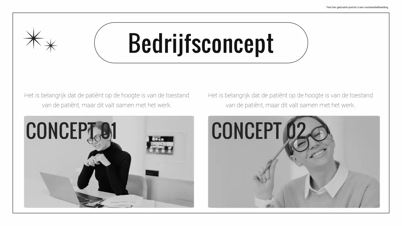 Minimalistisch zakelijk rapport in beige en wit