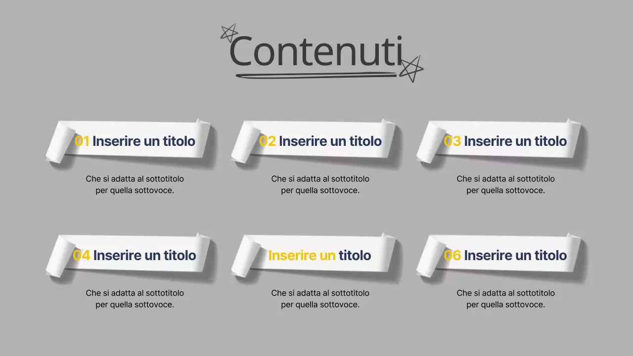 Presentazione dell'organizzazione aziendale in grigio e blu navy