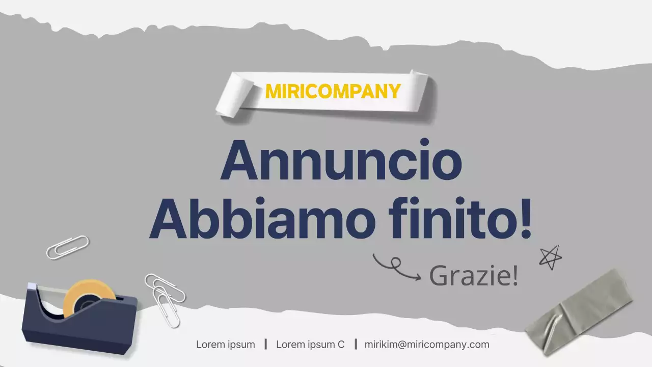 Presentazione dell'organizzazione aziendale in grigio e blu navy