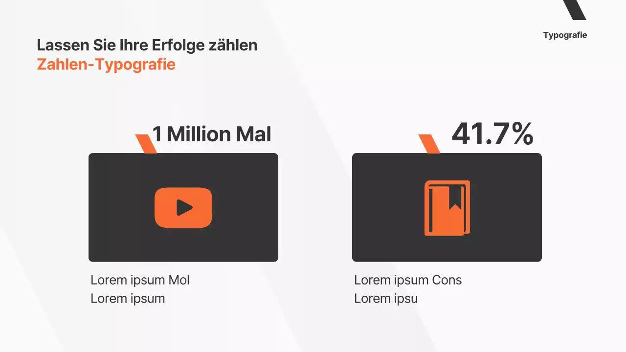 Ein einfacher Geschäftsvorschlag in Orange und Schwarz-Weiß