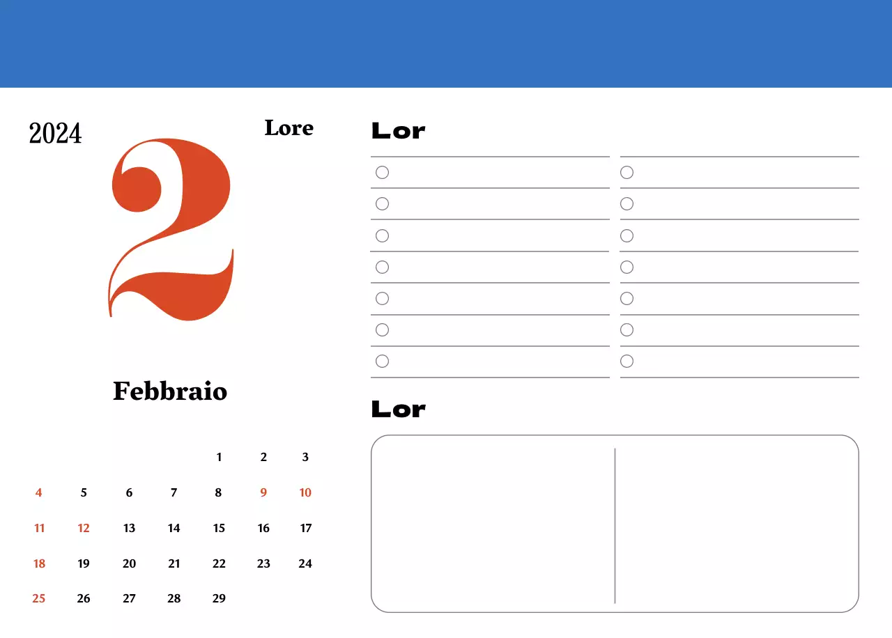 Sottobicchieri retrò rossi e blu calendario della memoria