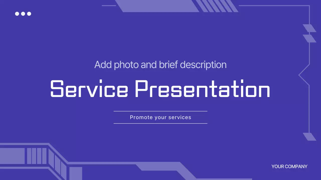 블루 모던 서비스 프레젠테이션