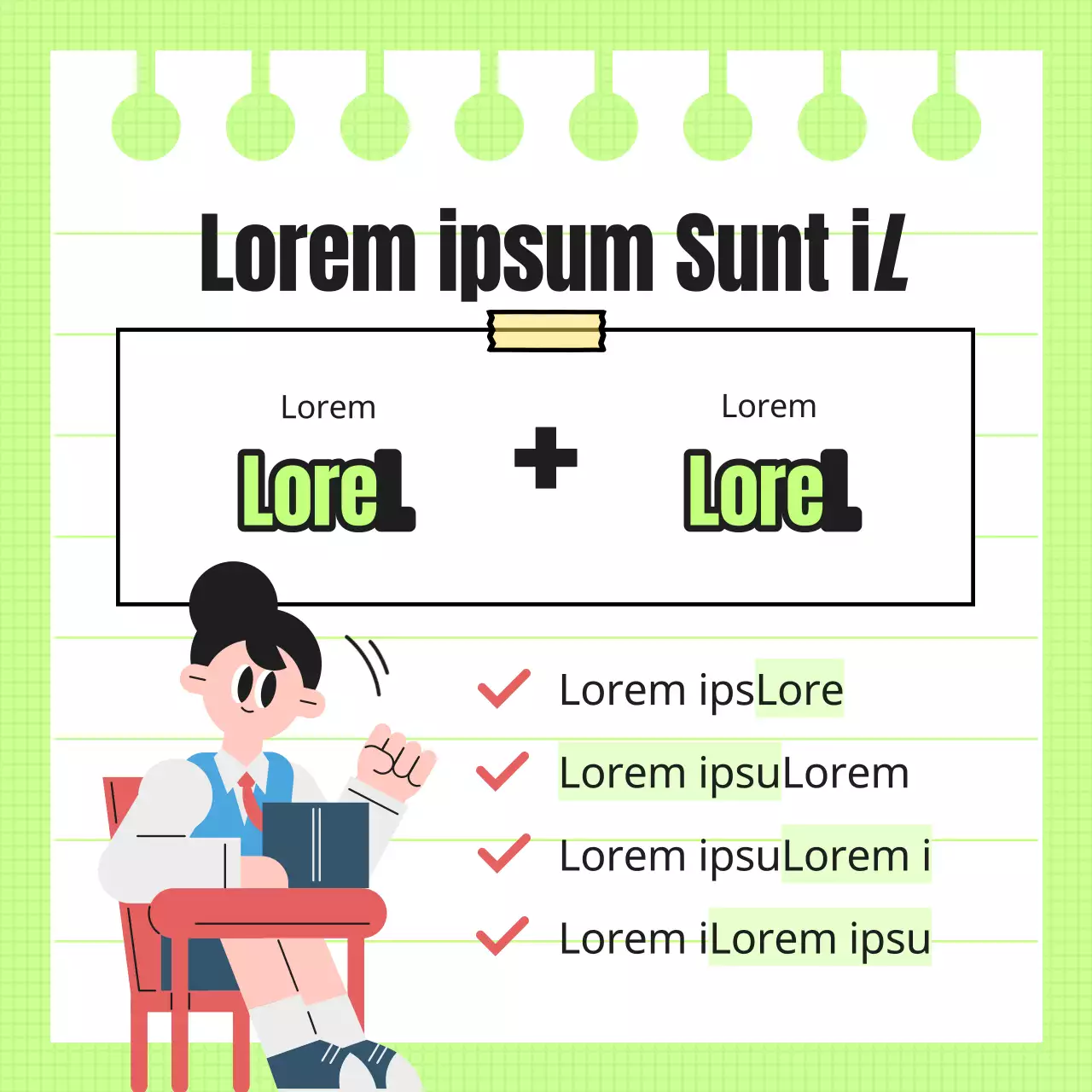 Promuovere le offerte speciali per il ritorno a scuola con accenti verde lime