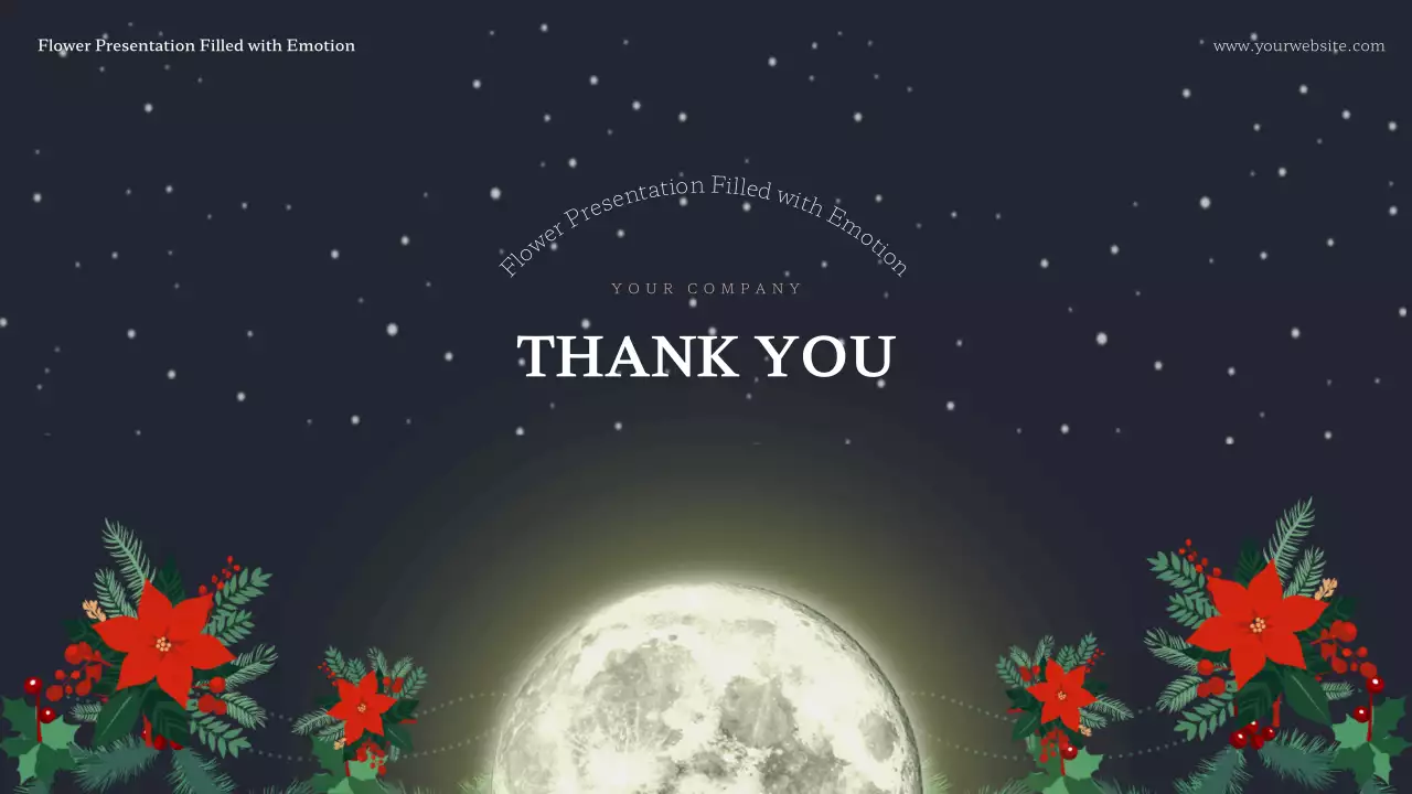 네이비 우아한 겨울 프레젠테이션