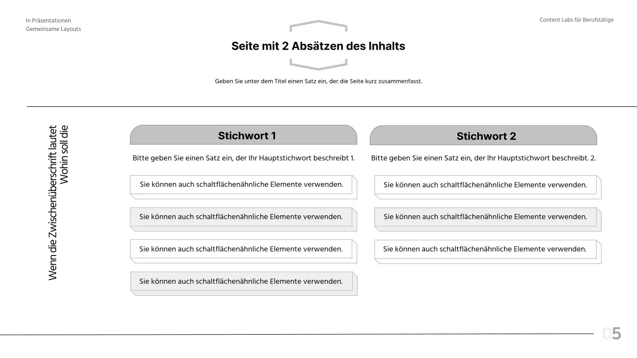 Schwarz-weiß, modernes Layout Bericht