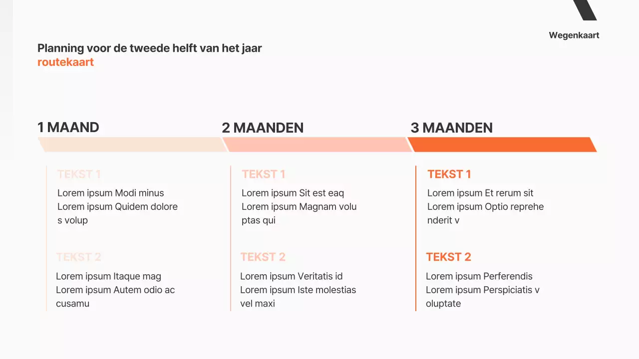 Een eenvoudig zakelijk voorstel in oranje en zwart-wit