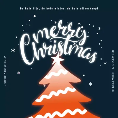 Een leuke kerstverkoopfolder in marineblauw