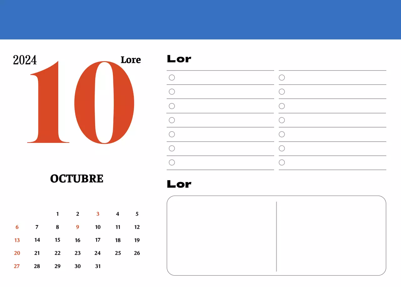 Posavasos retro rojo y azul calendario de recuerdos