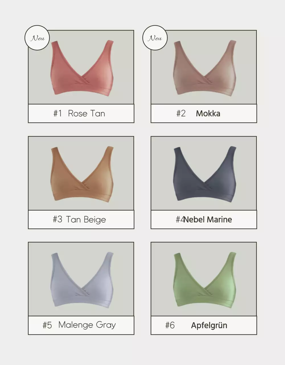 Einfache Unterwäschewerbung in Weiß und Chartreuse