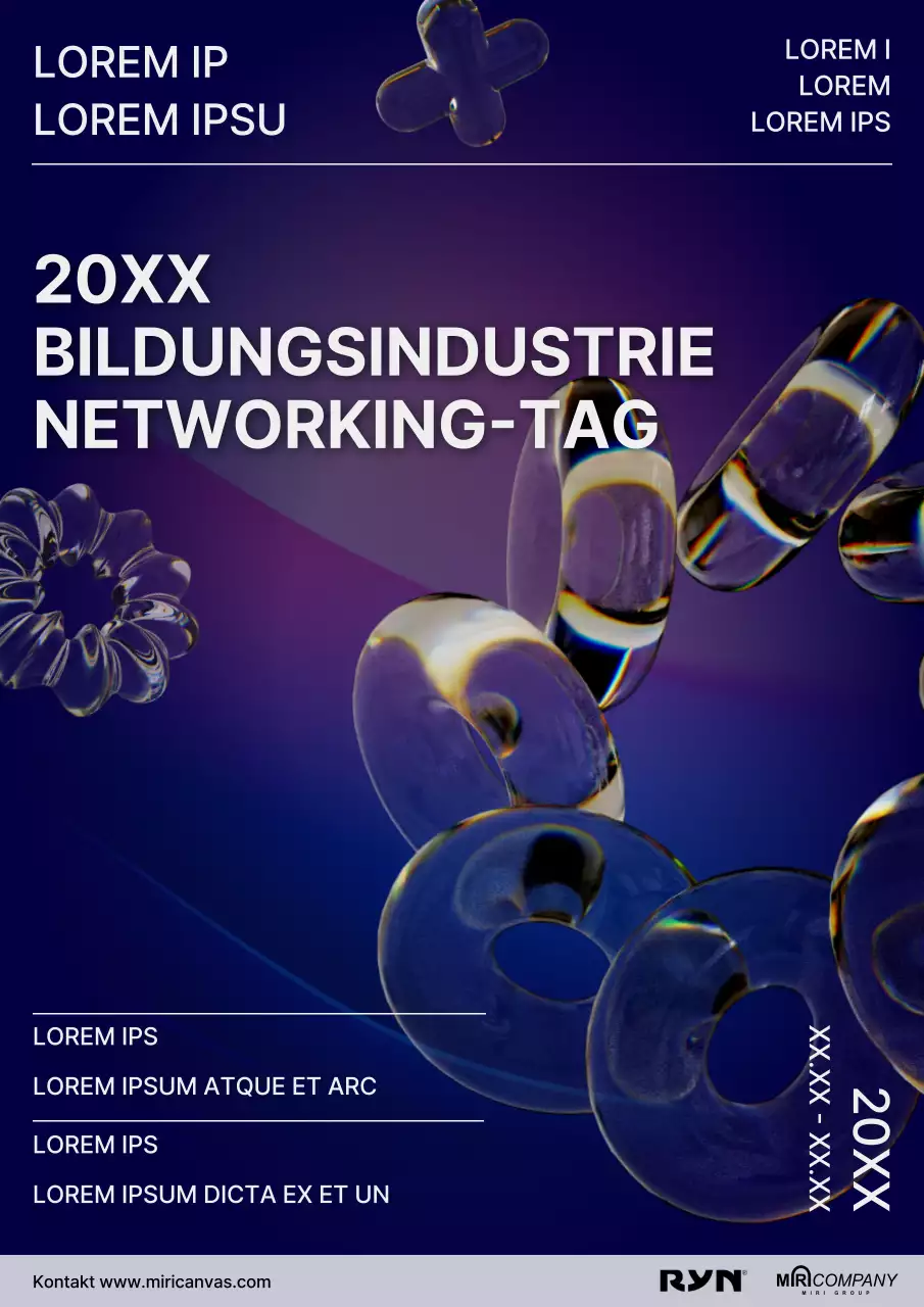 Förderung eines trendigen lila-blauen Netzwerktags für die Bildungsbranche
