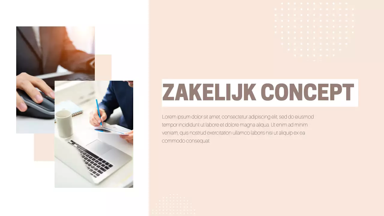 Klassieke zakelijke materialen in beige en bruin