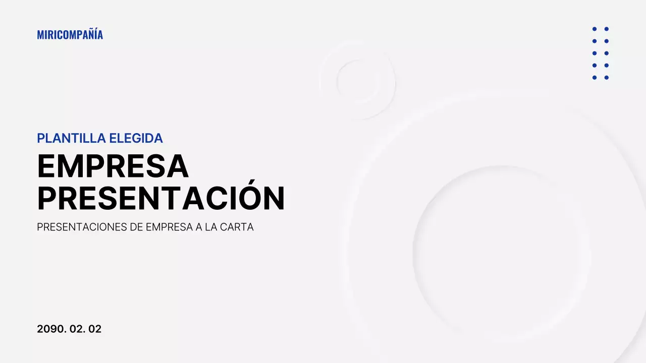 Una presentación empresarial gris y sencilla