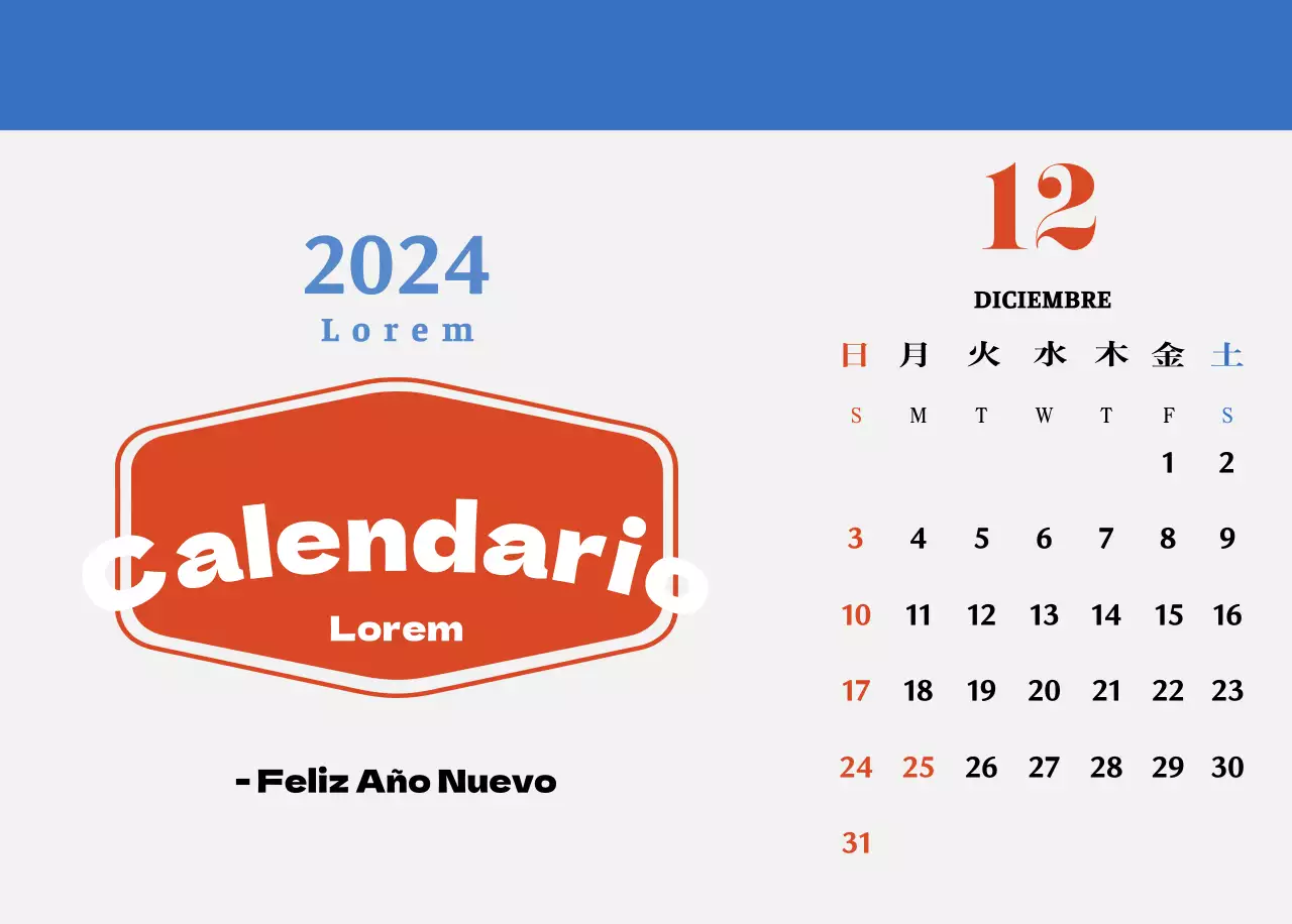 Posavasos retro rojo y azul calendario de recuerdos