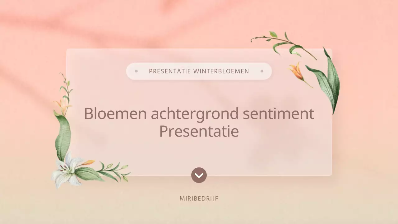 Eenvoudige winterbloemen in roze en gele presentatie