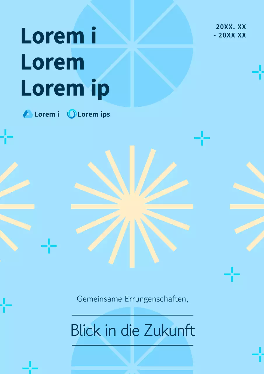 Moderner Leistungsbericht des öffentlichen Sektors in Gelb und Hellblau