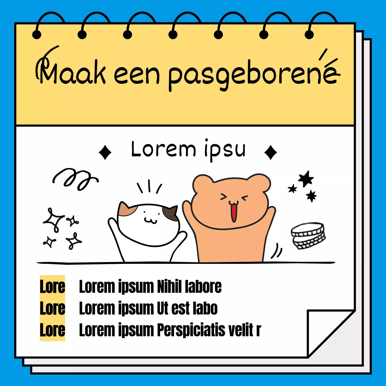 Hoe maak je een geel en blauw babyvogeltje