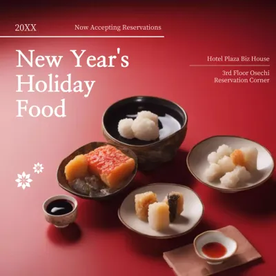 Red Traditional Holiday Promotion Instagram Post