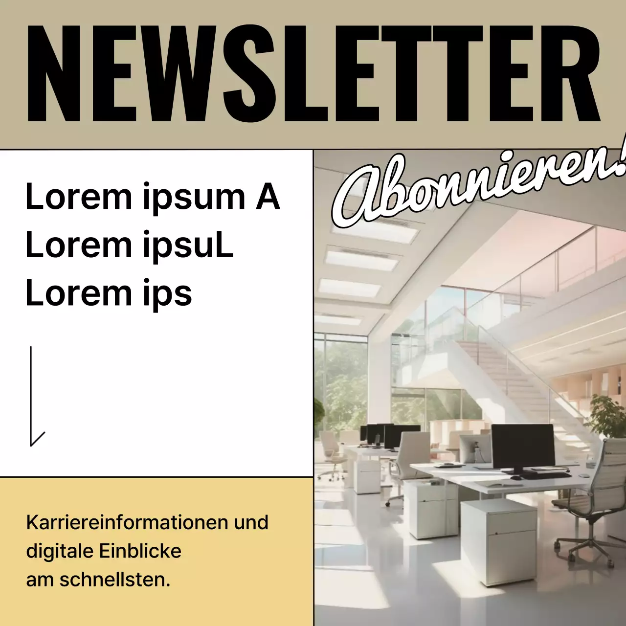 Förderung einer modernen Community-Einstellung in Beige und Schwarz