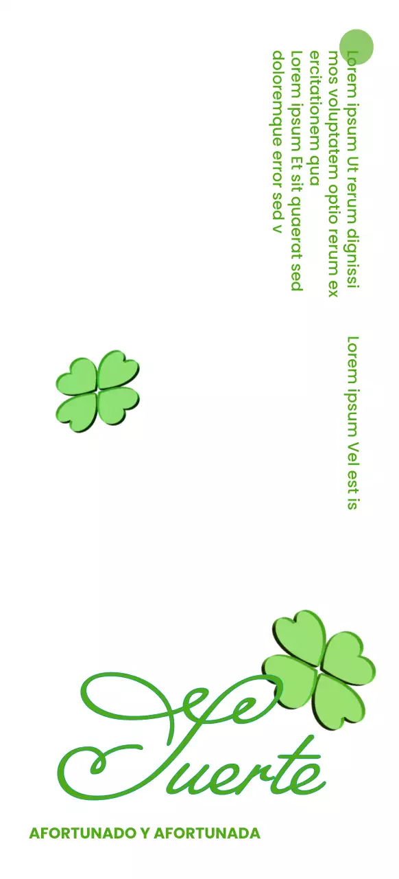 Trébol de cuatro hojas verde de la suerte