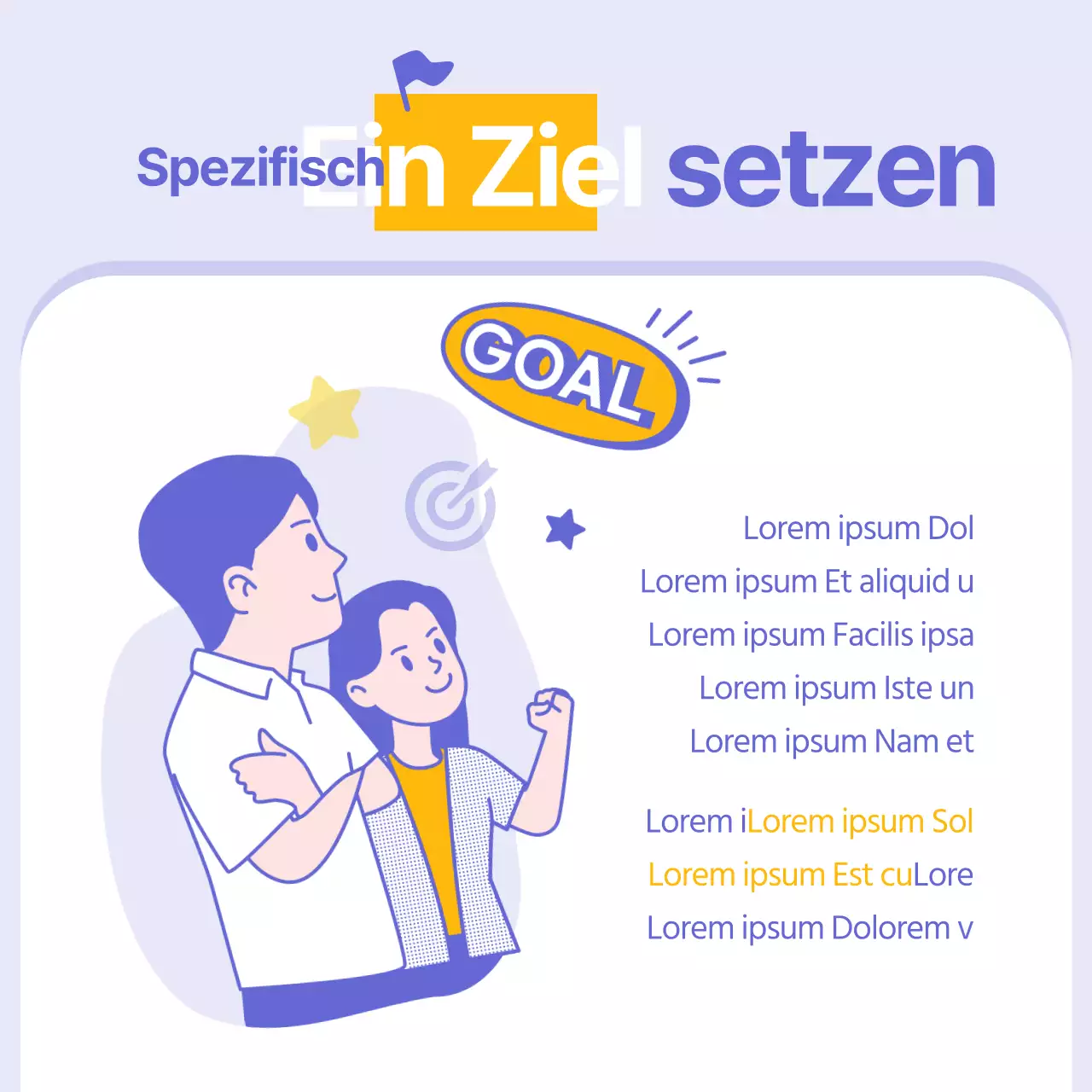 Einfache gelbe und violette Finanzinformationen ohne Geld