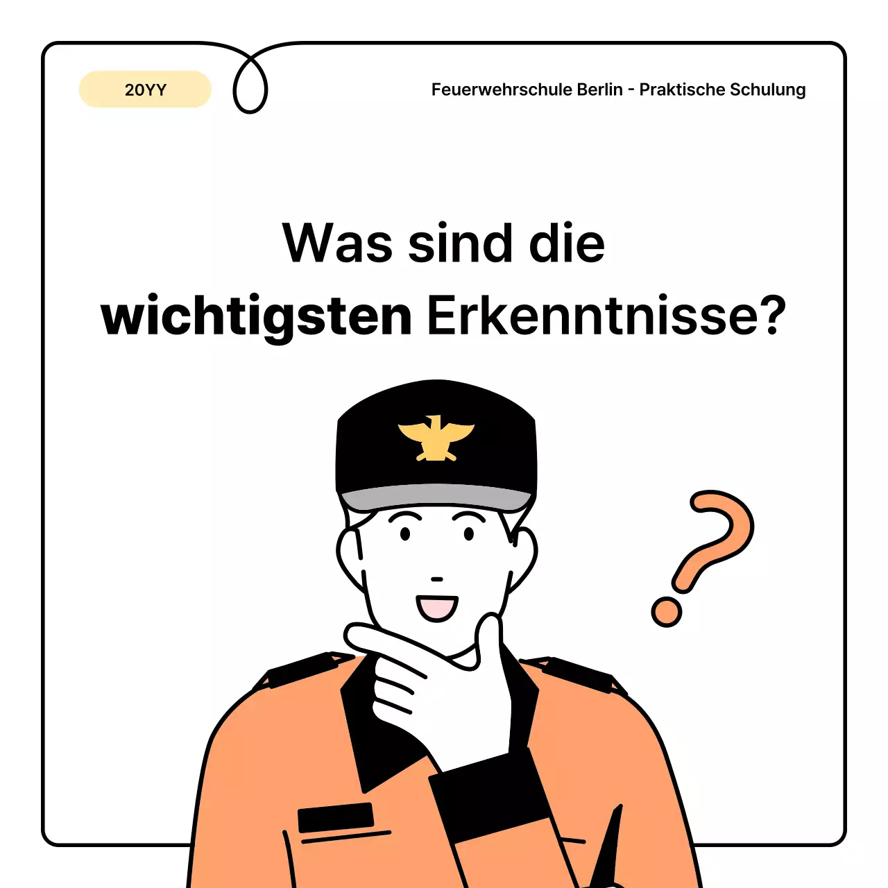 Gelbe und orangefarbene Grundlagen und ein süßes kleines Merkblatt zur Brandschutzerziehung