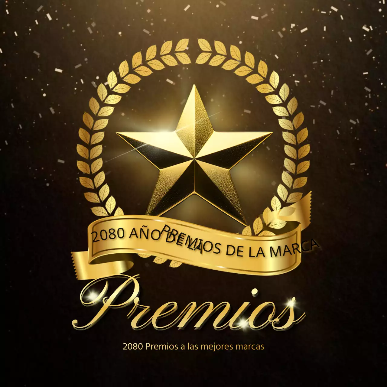 Anuncie un lujoso acto de entrega de premios de marca de fin de año en marrón y dorado