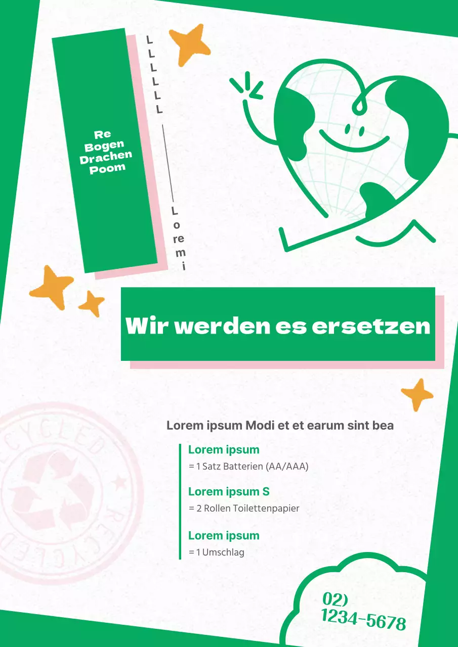 Grün und rosa sind die neuen grünen und rosa Recycling-Leitlinien