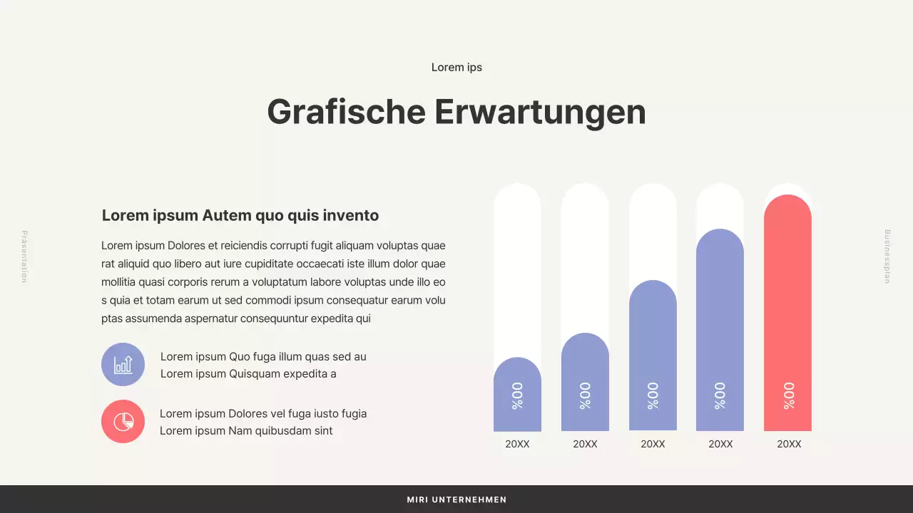 Geschäftsplan mit einfachen Formen in Beige