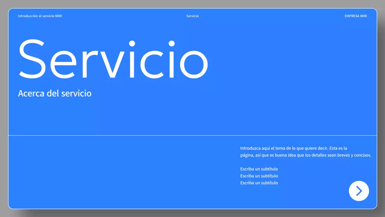 Un sencillo informe de servicio en negro y azul