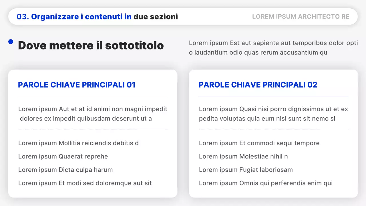Una semplice relazione dal layout blu e nero