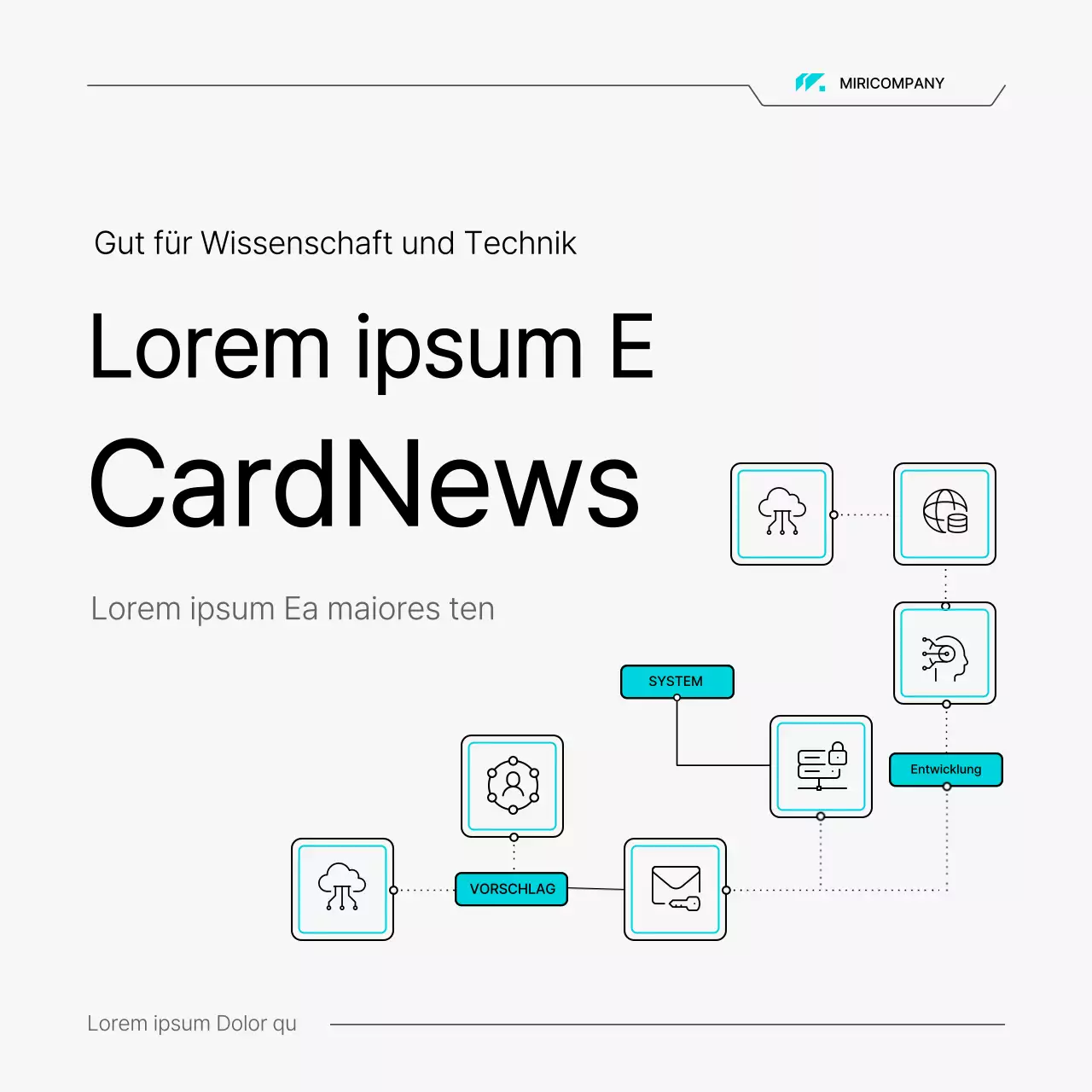 Hellblaues einfaches technisches Schaltungskonzept Bericht