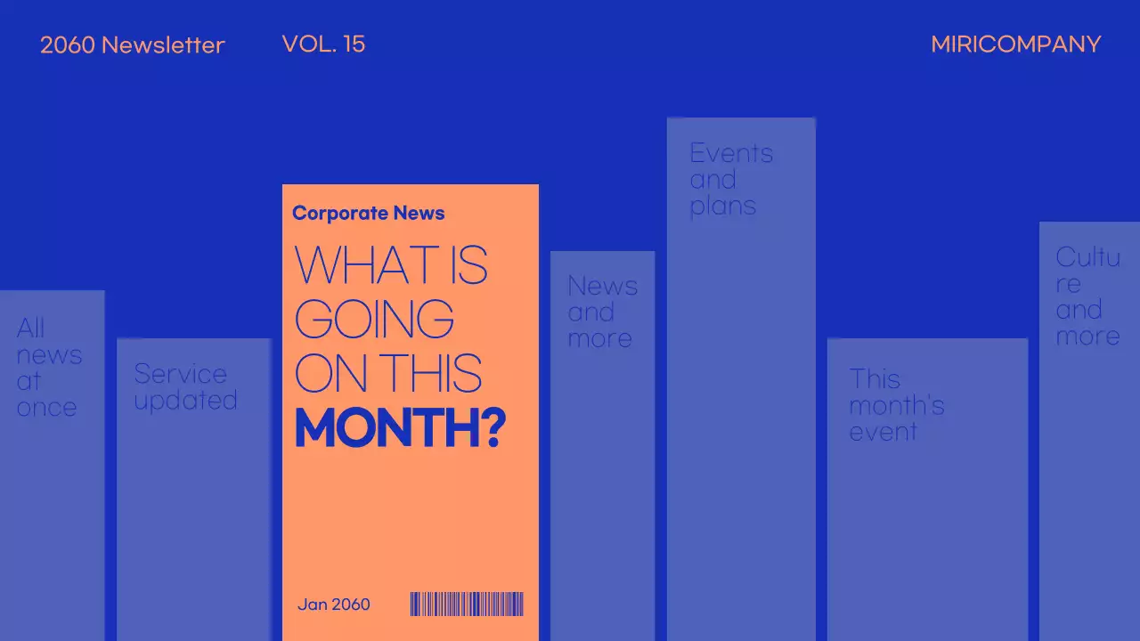 블루 모던 기업 뉴스레터 프레젠테이션