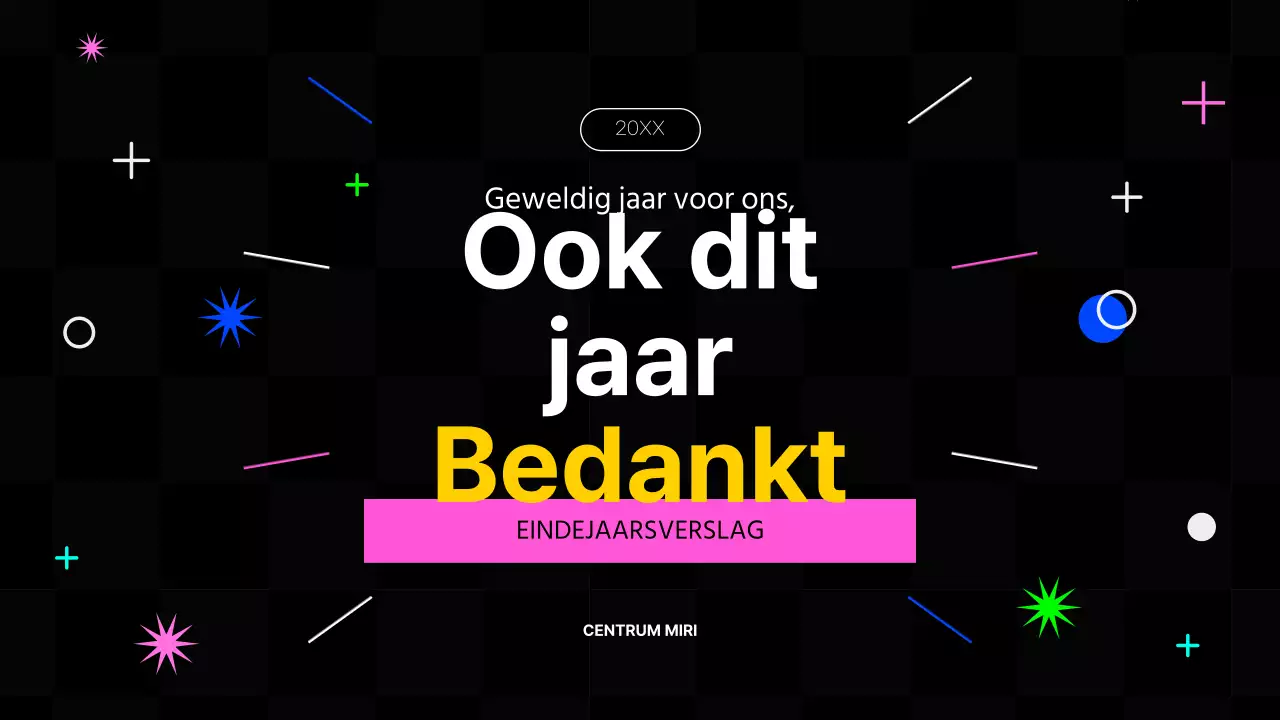 Kitscherige financiële eindejaarsrapporten in hot pink en fluorescerende kleuren