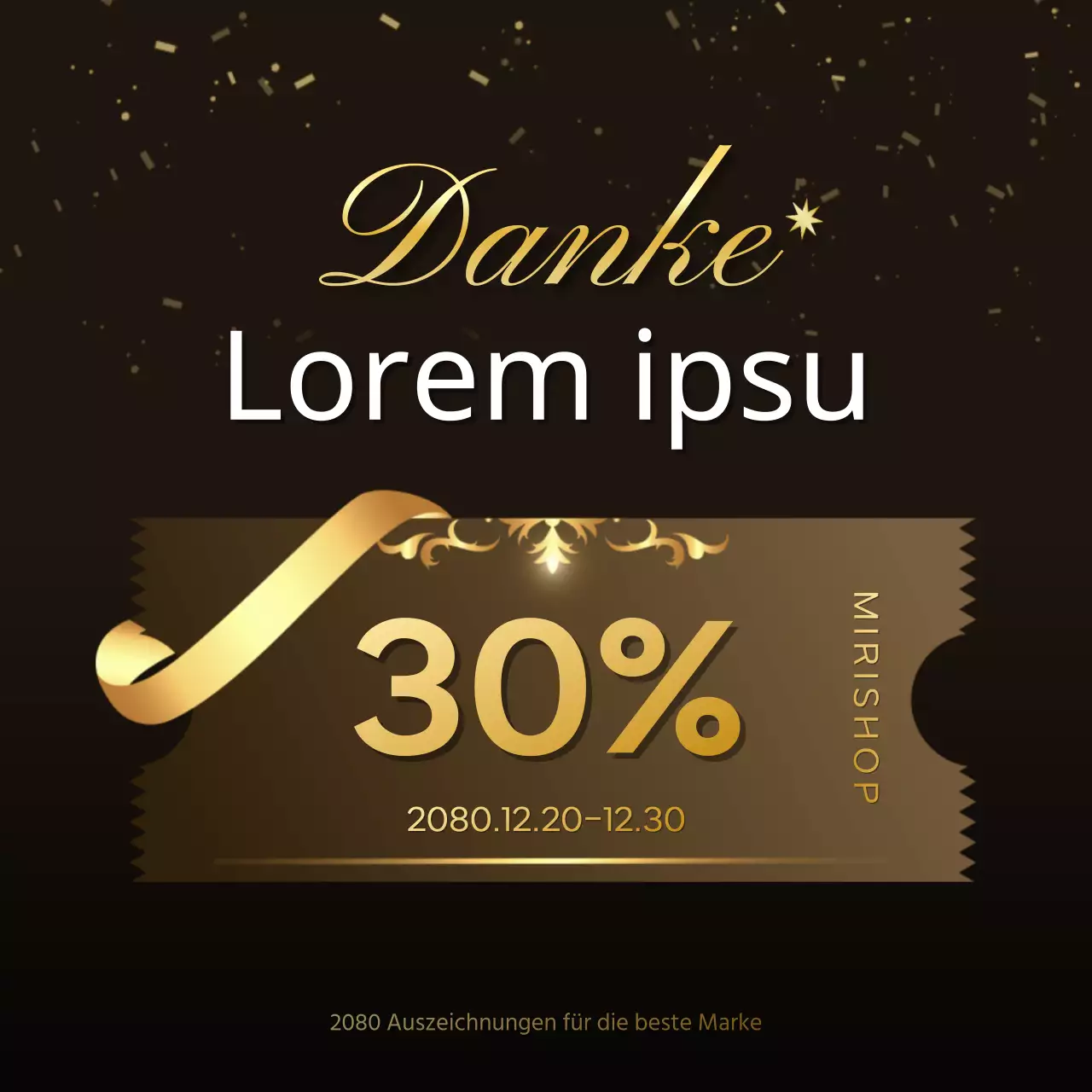 Werben Sie für eine luxuriöse Markenauszeichnungs-Veranstaltung zum Jahresende in Braun und Gold