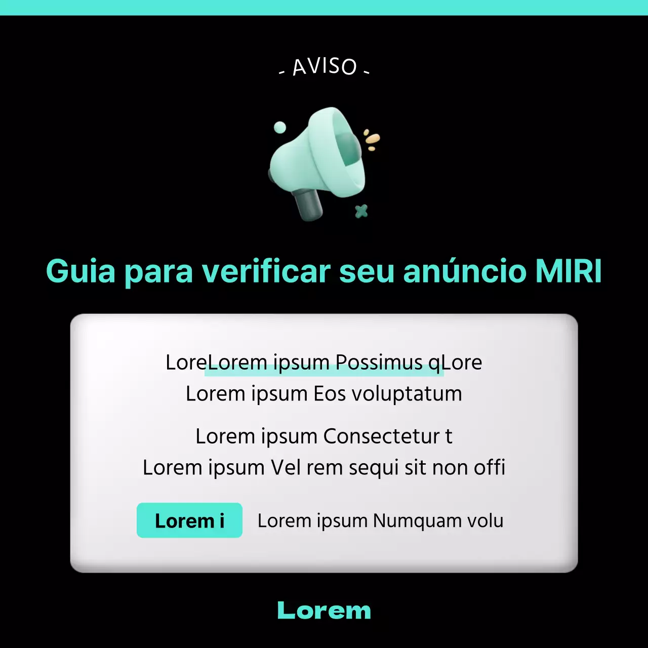 Um simples aviso de manutenção do sítio a preto e menta