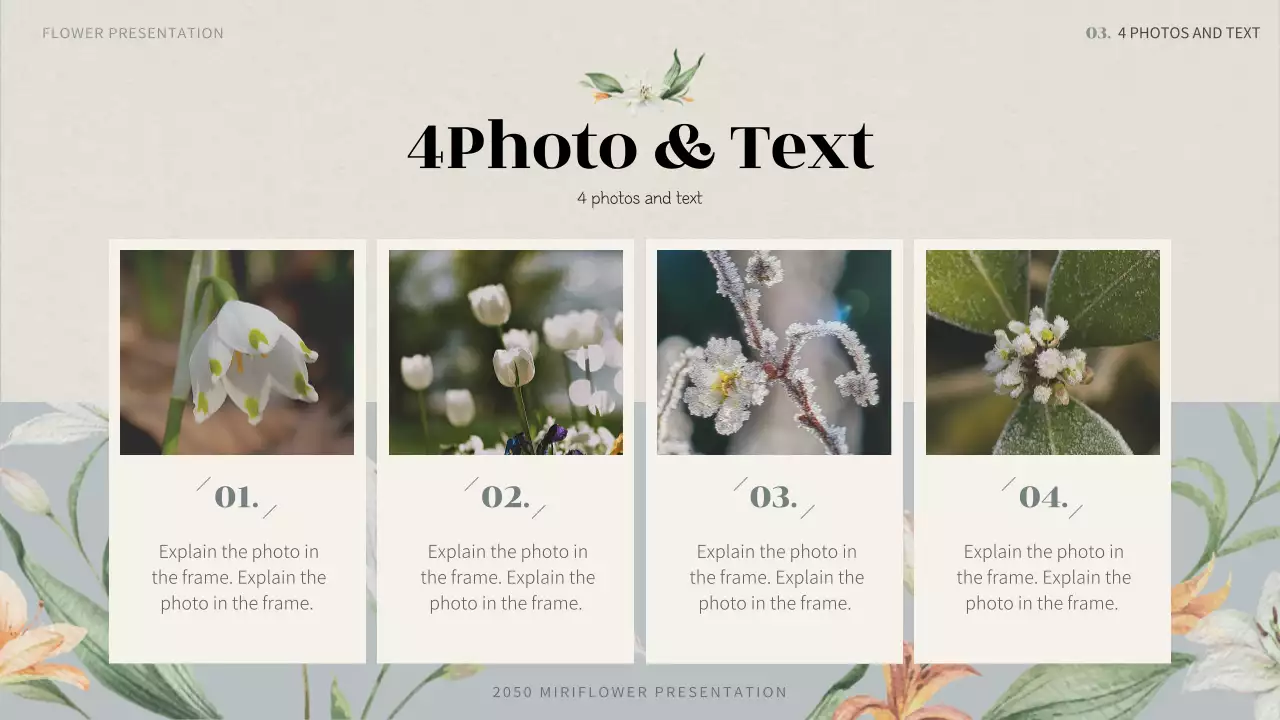 Beige Vintage Flower Presentation