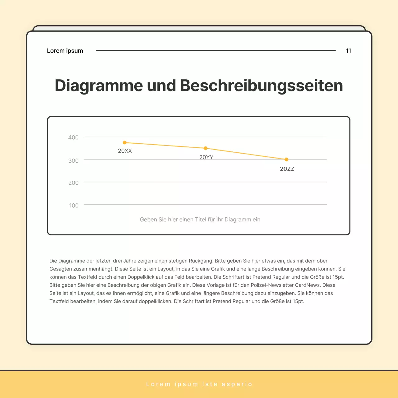 Ein einfacher gelb-weißer Rundbrief des Sozialamtes