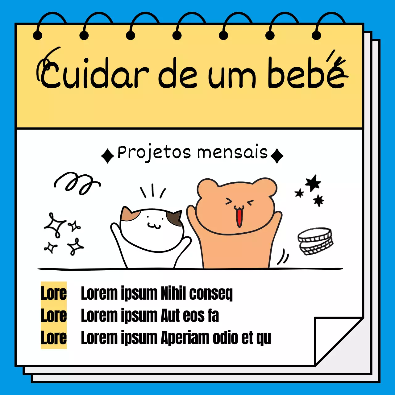 Como fazer um pássaro bebé amarelo e azul