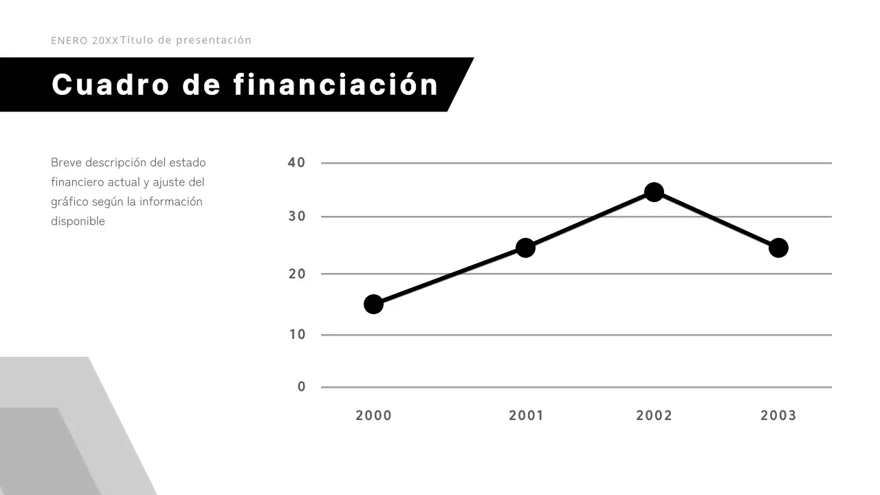 Propuesta de negocio moderna en blanco y negro