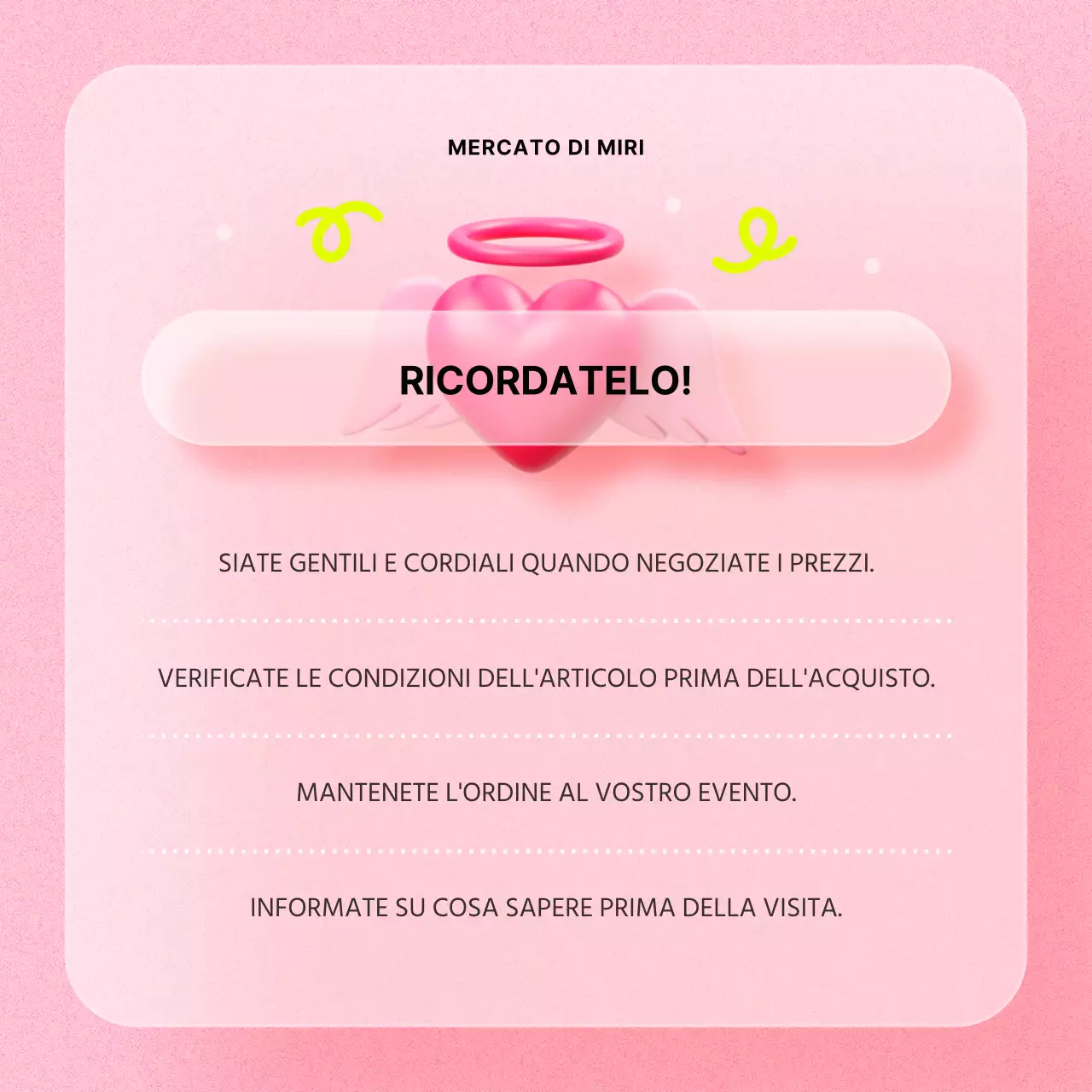 Annuncio del mercato di condivisione rosa e rosso