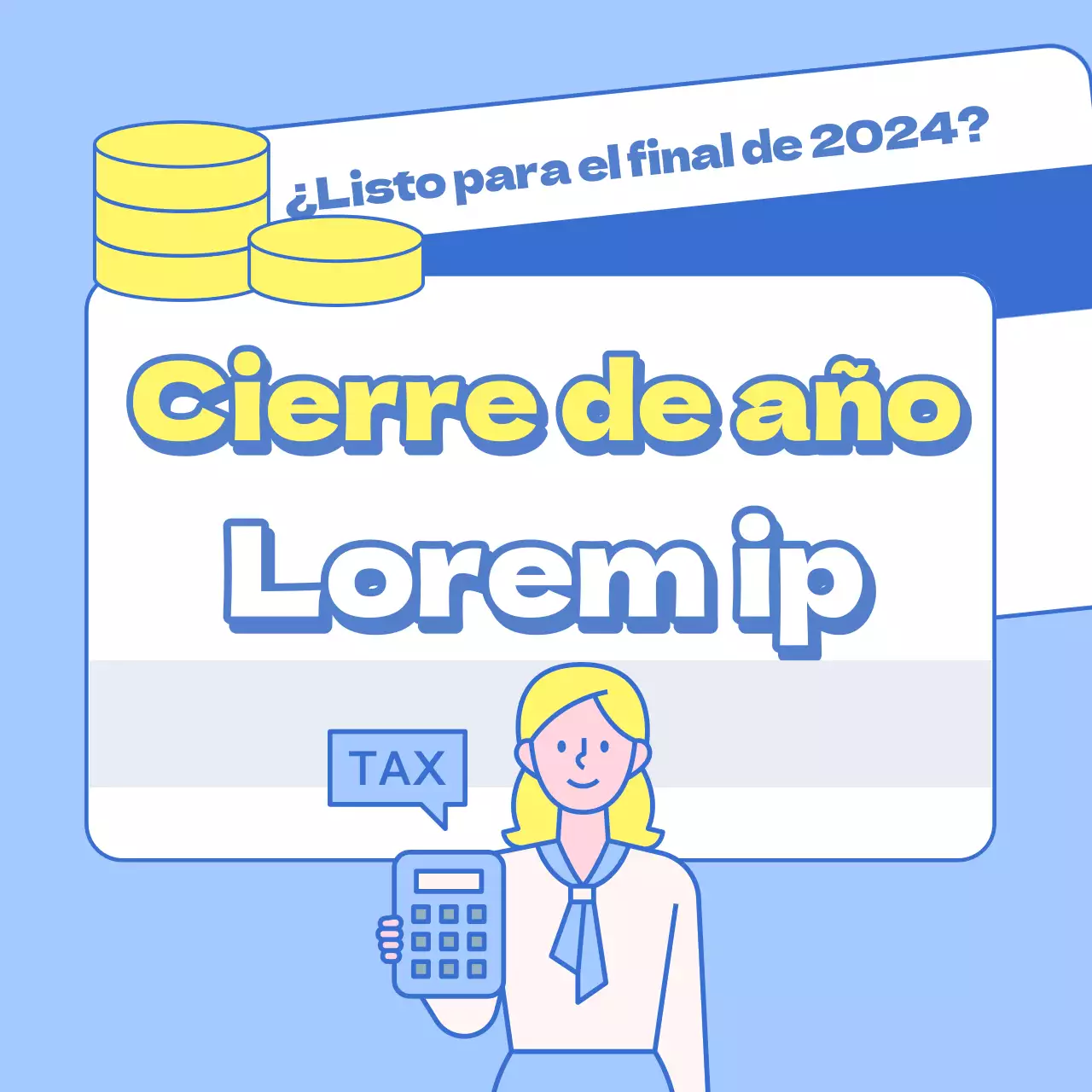 Una sencilla guía azul y amarilla de conceptos y terminología de fin de año