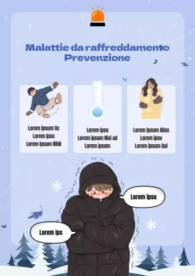 Consigli per prevenire le malattie da raffreddamento in azzurro e nero