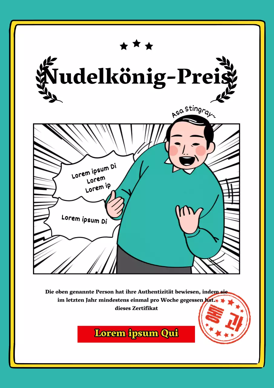 Minze und schwarzer Gag Jahresendpreis für den König des Kukbap @kukbapking