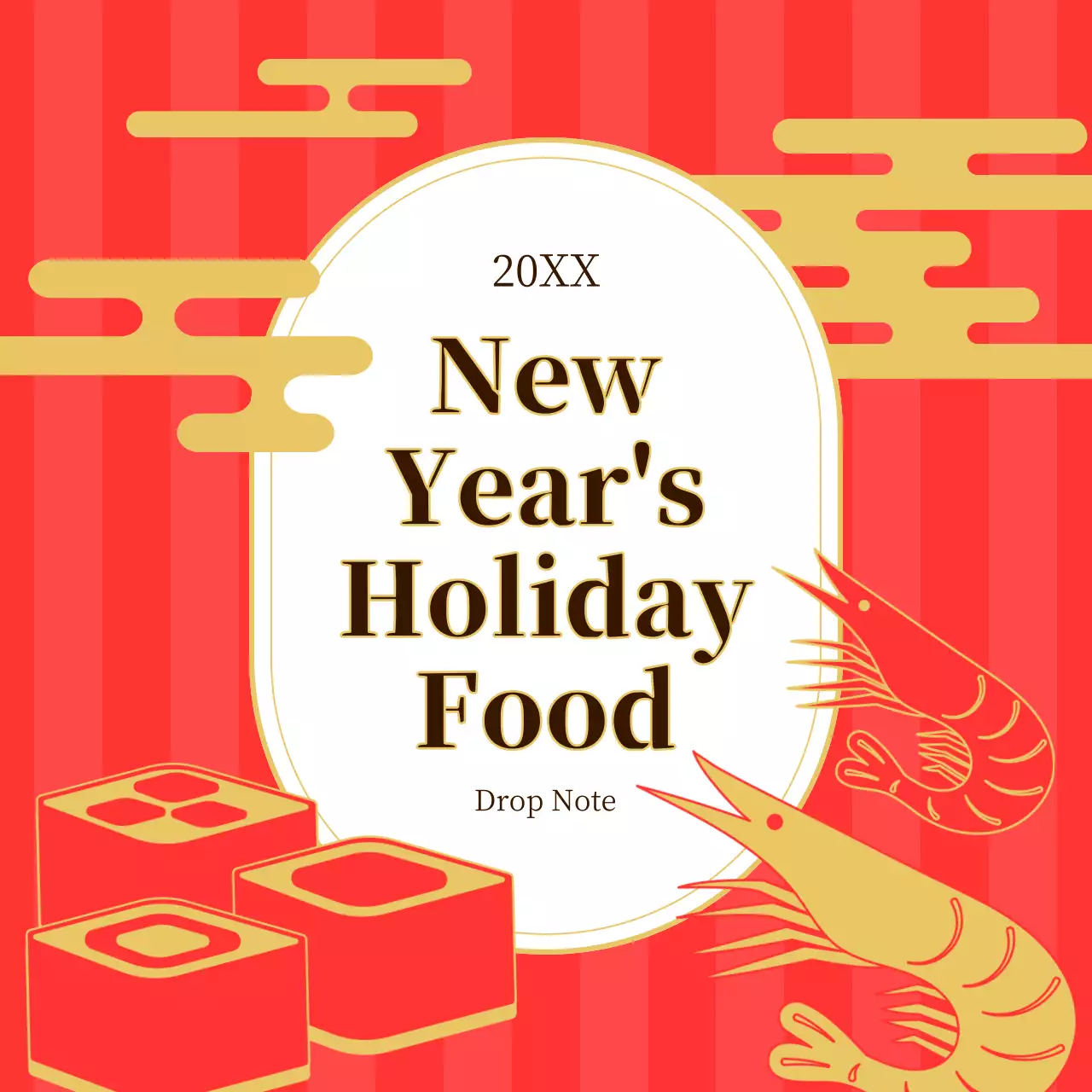 Red Traditional Holiday Menu Instagram Post