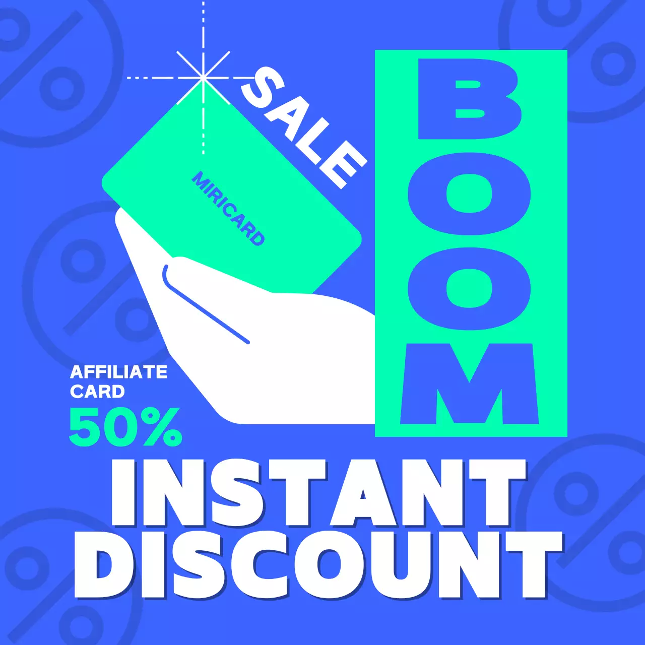 Blue Modern Discount Promotion Social Media Post