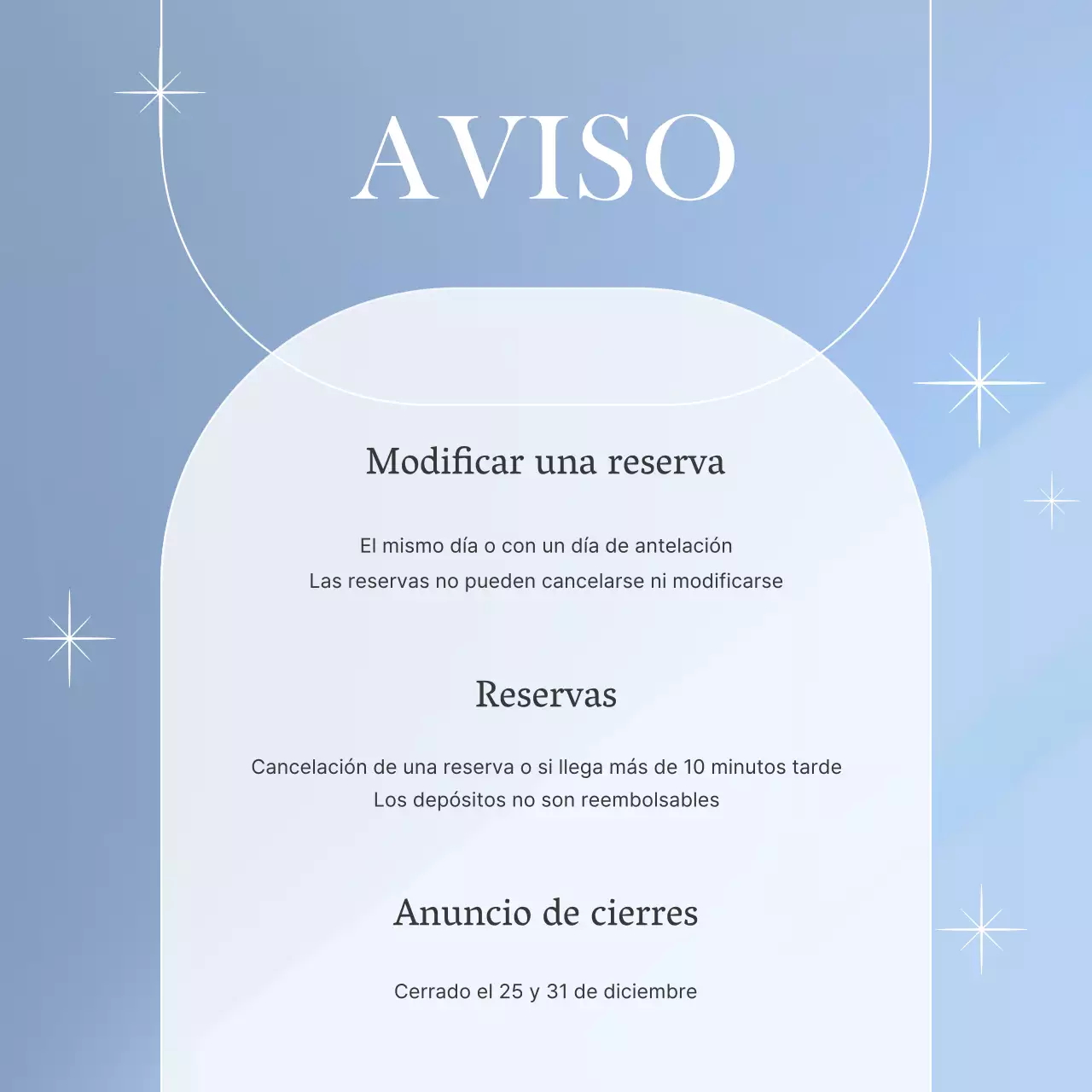 Promociona un sencillo salón de belleza de nail art en azul claro